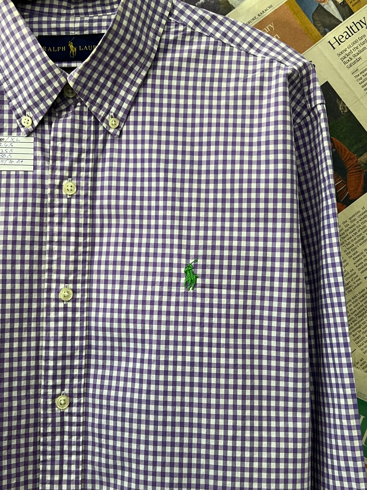 Ralph Lauren® Iris Check | Chest 24.5 | XL/L | Shirt | Cotton