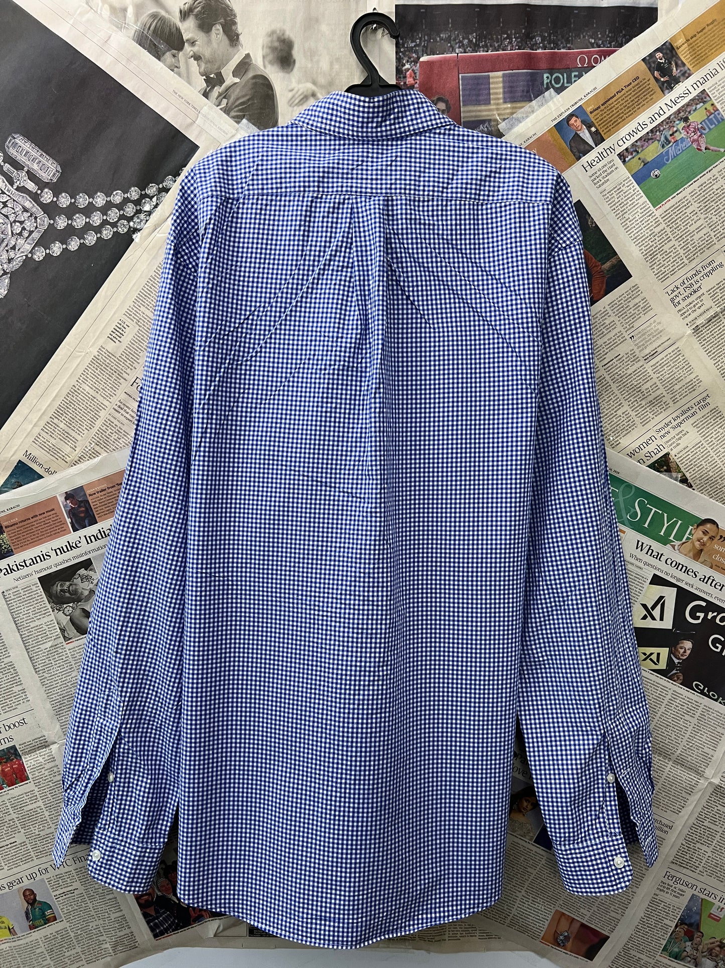 Ralph Lauren® Blue Check | Chest: 26.5 | XXL | Shirt | Cotton