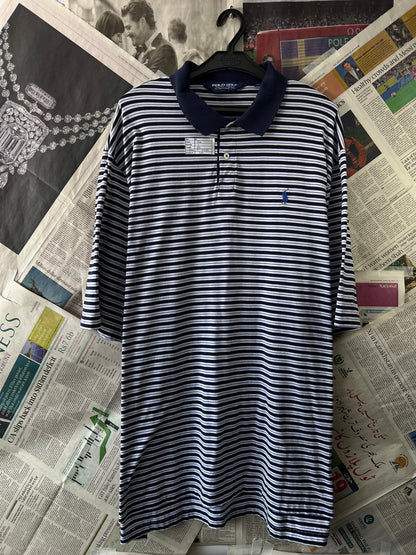 Ralph Lauren® Blue Striped | Chest 26 | XL | Polo | Pima Cotton