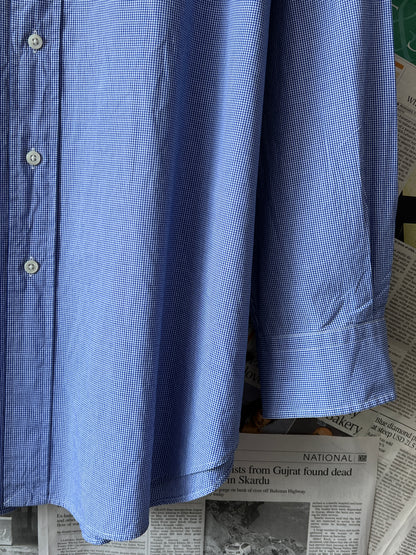 Ralph Lauren® XL | Chest 26 | Blue Pin Check | Shirt | Cotton