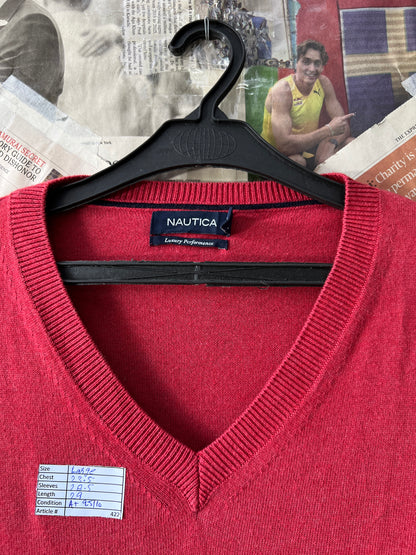 Nautica® Large | Chest 23.5 | Pastel Red | Sweater | Cotton blend | 422