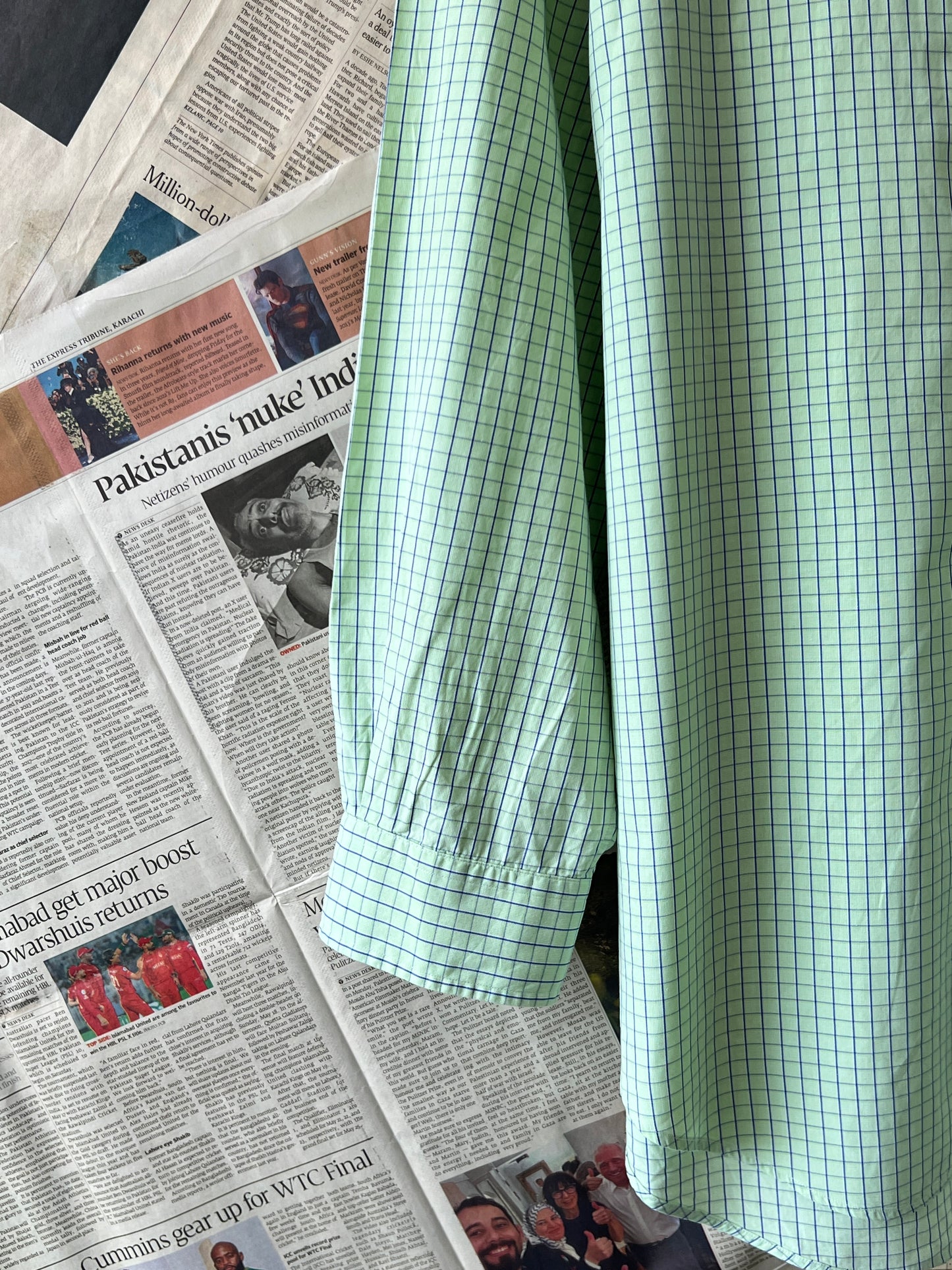 Ralph Lauren® Cucumber Check | Chest: 26.5 | XXL | Shirt | Cotton