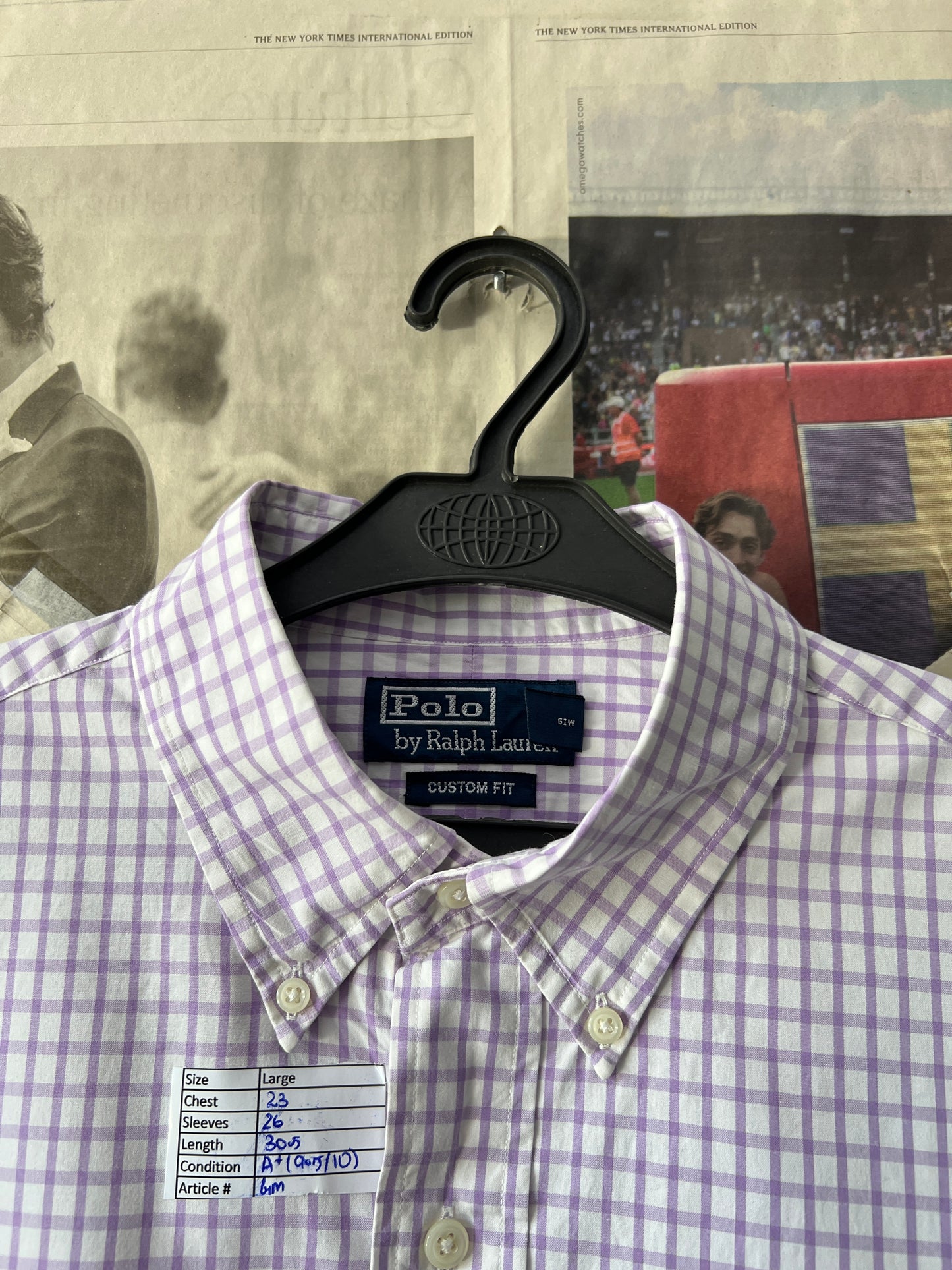 Ralph Lauren® Violet Check | Chest 23 | Large | Cotton