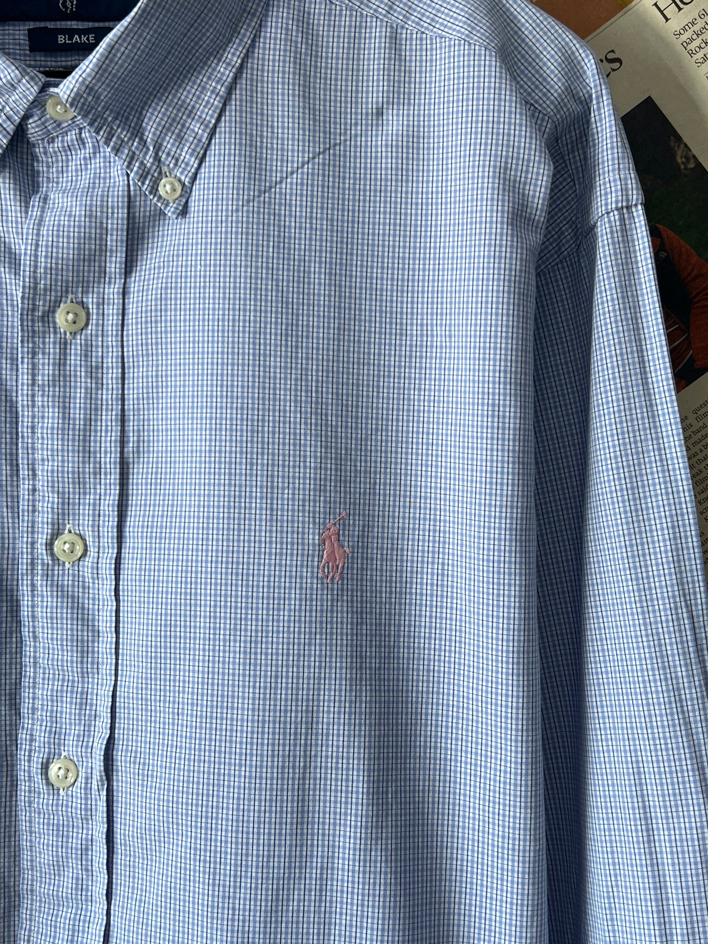 Ralph Lauren® XL | Chest 25.5 | Blue Check | Shirt | Cotton