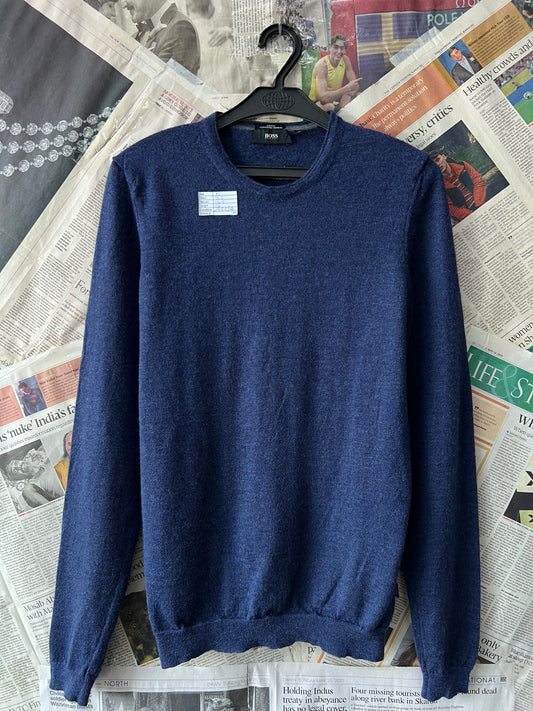 Hugo Boss® XS | Chest 18.5 | Navy | Sweater | Merino Wool | 399
