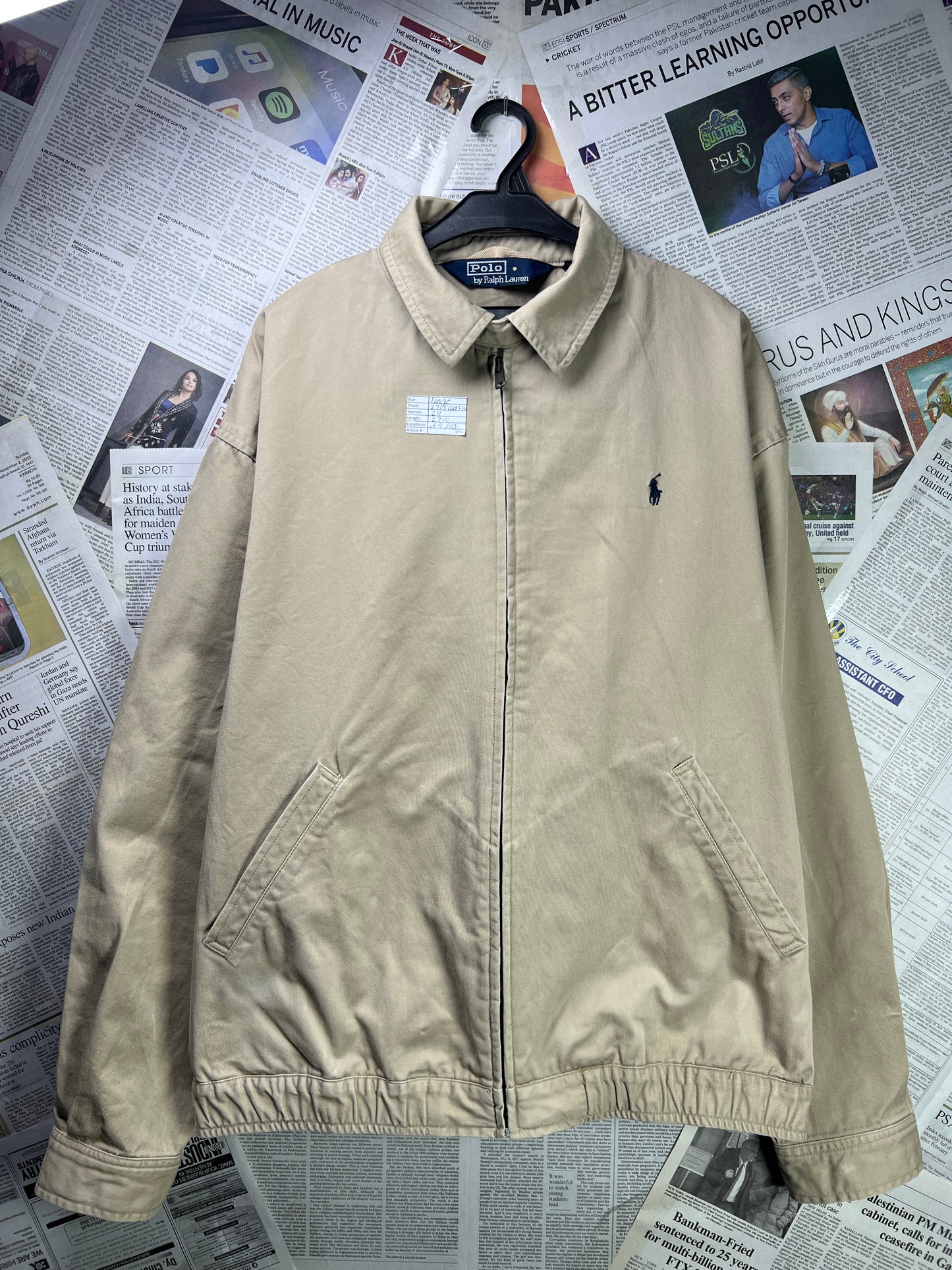 Ralph Lauren® Large | Chest 27.5 Oversize | Beige Brown | Jacket | Cotton | 1788