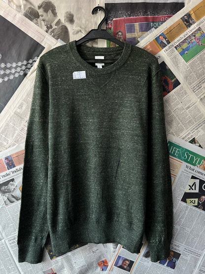 GAP® Heathered Forest| Chest 20.5 | Small | Crewneck Sweater |  Cotton