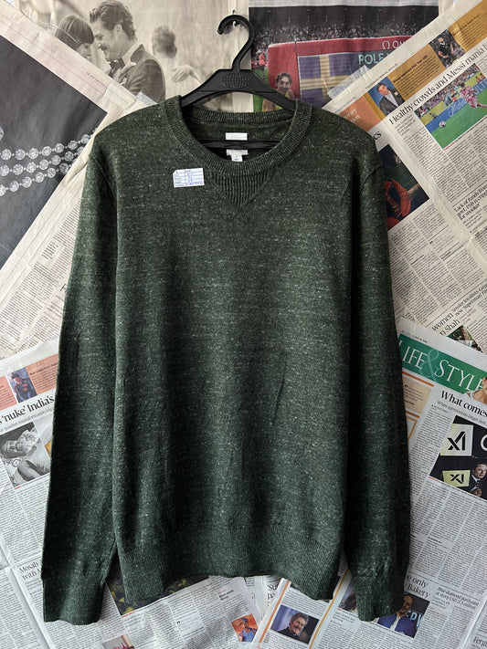 GAP® Heathered Forest| Chest 20.5 | Small | Crewneck Sweater |  Cotton