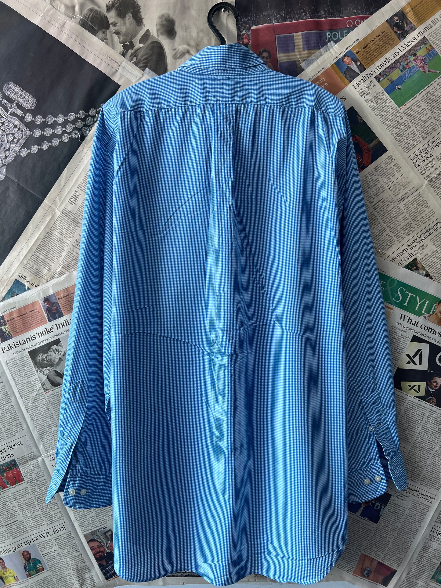 Ralph Lauren® XXL | Chest 26.5 | Blue Check | Shirt | Cotton