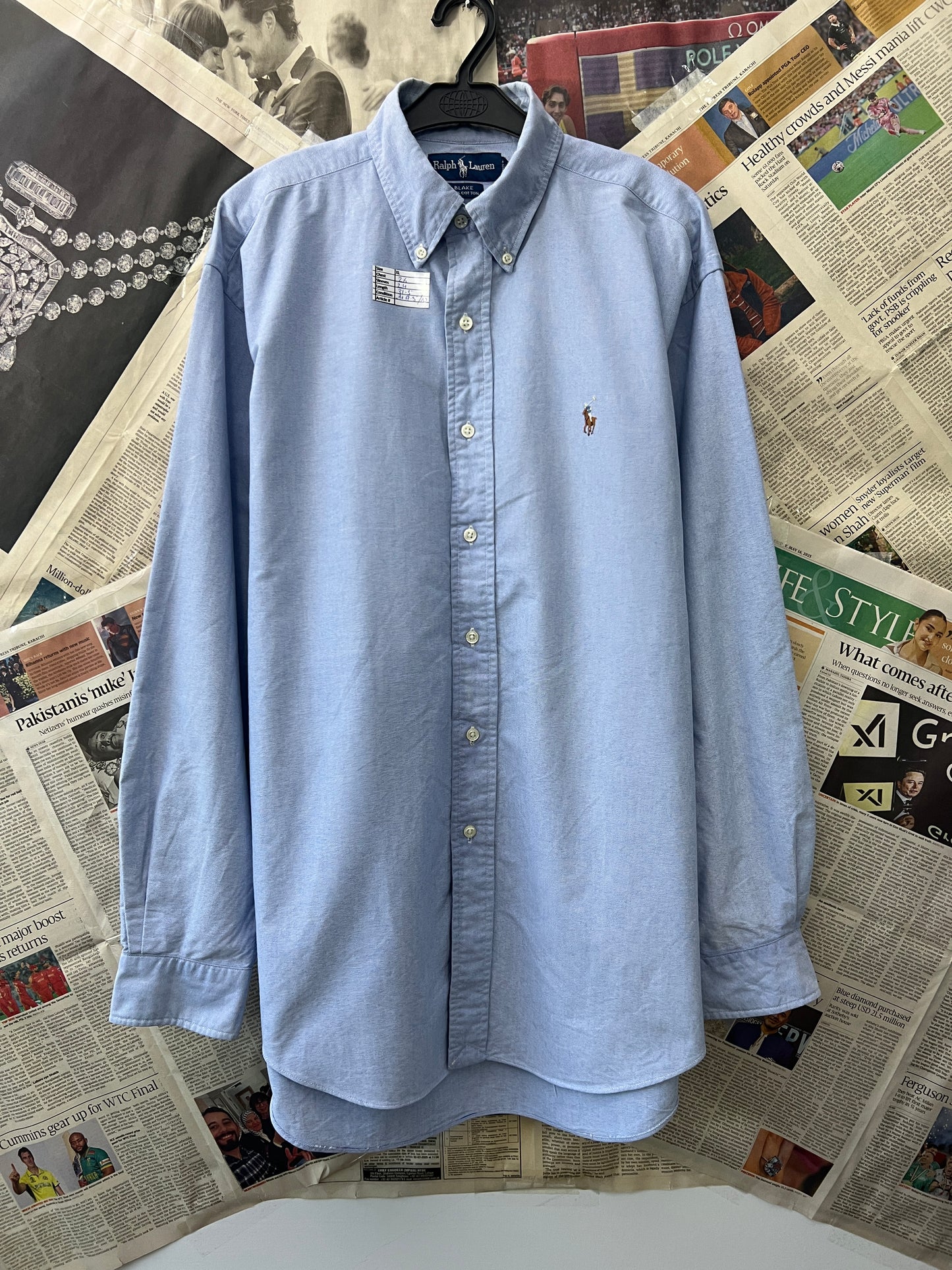 Ralph Lauren® Blue Oxford | Chest 26 | XL | Shirt | Cotton