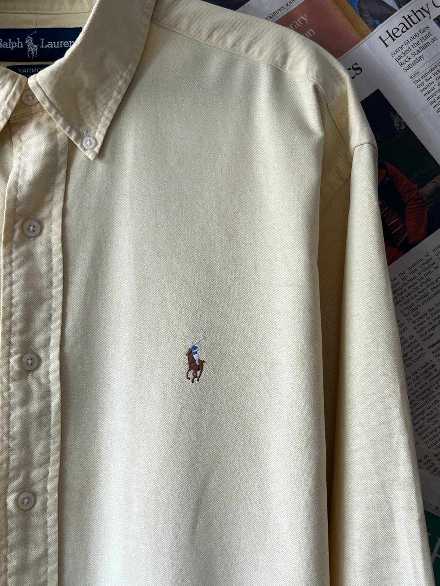 Ralph Lauren® Yellow Oxford | Chest 27.5 | XXL | Shirt | Cotton