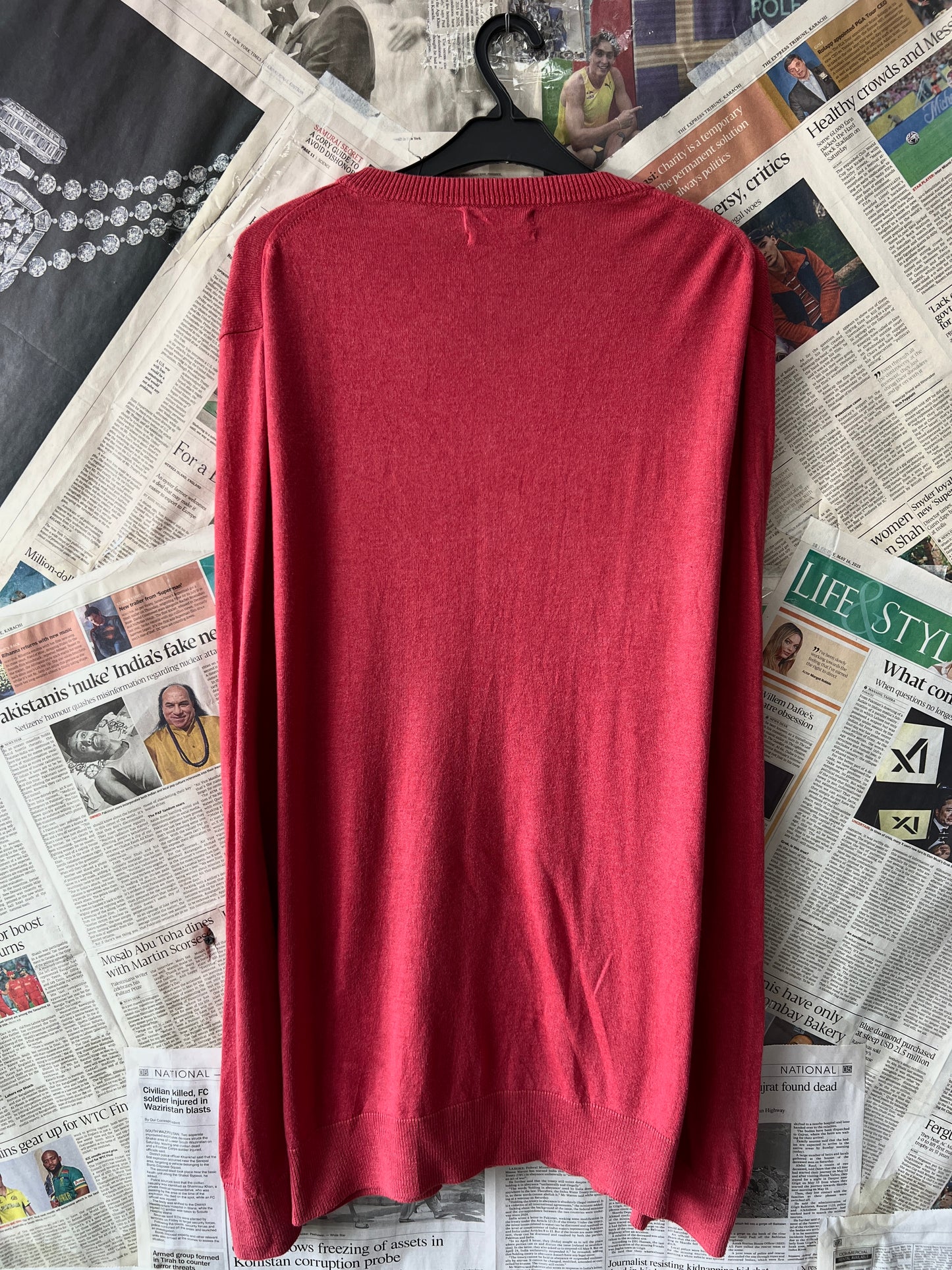 Nautica® Large | Chest 23.5 | Pastel Red | Sweater | Cotton blend | 422