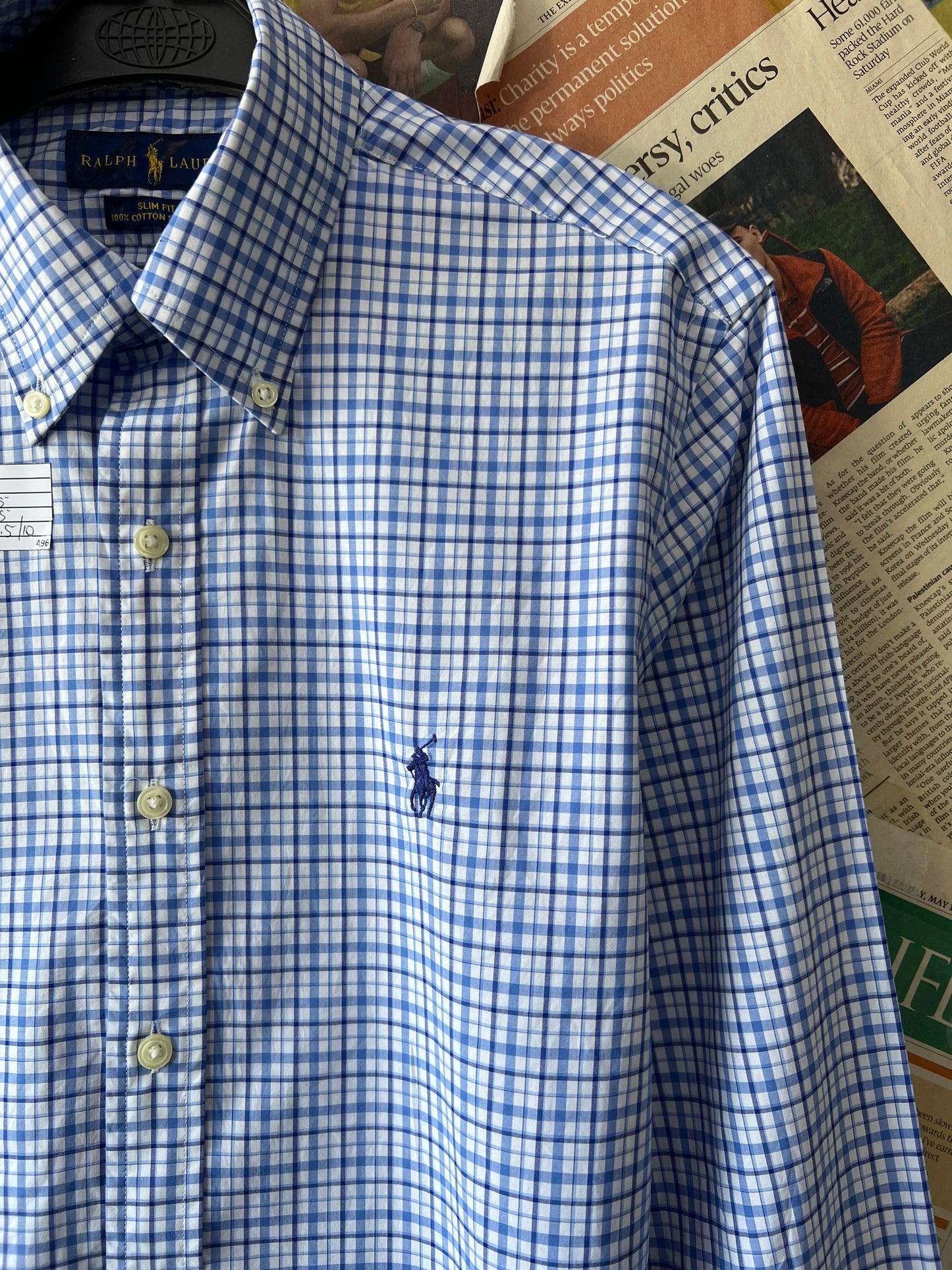 Ralph Lauren® XS | Chest 18.5 | Blue Check | Shirt | Cotton | 496