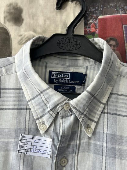 Ralph Lauren® Grey Check | Chest 27 | XXL | Shirt | Cotton