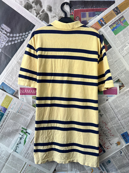 Ralph Lauren® Yellow Striped | Chest 23.5 | Large | Polo | Cotton
