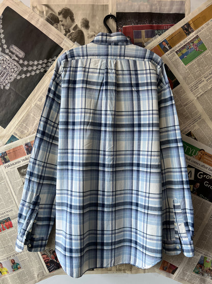 Ralph Lauren® Blue Plaid | Chest: 28.5 | XXL | Shirt | Cotton