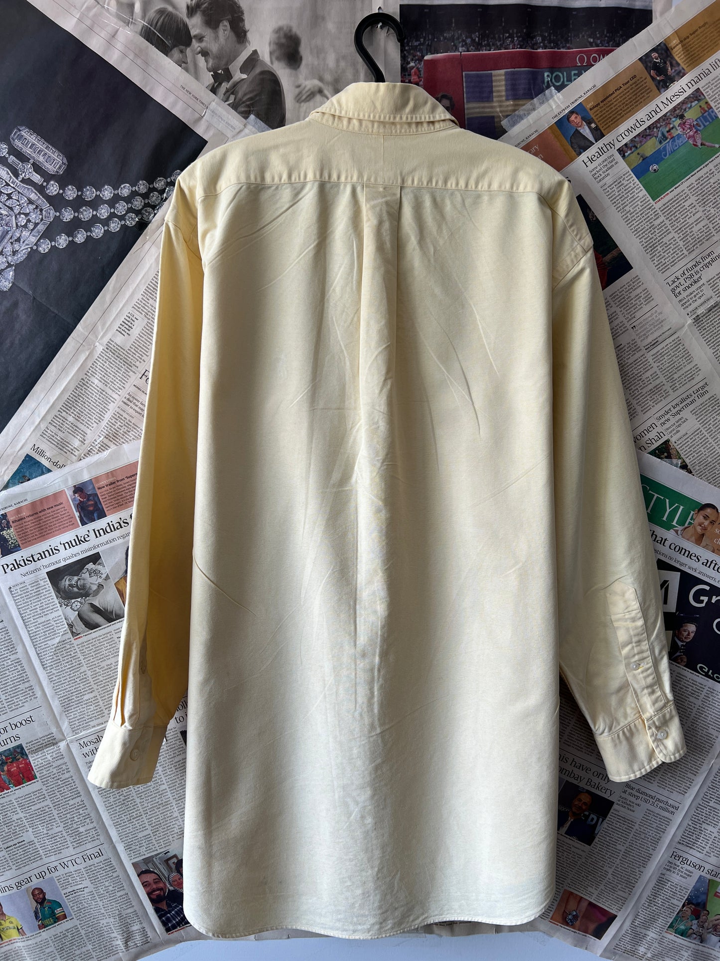 Ralph Lauren® XXL | Chest 27.5 | Flax Oxford | Shirt | Cotton