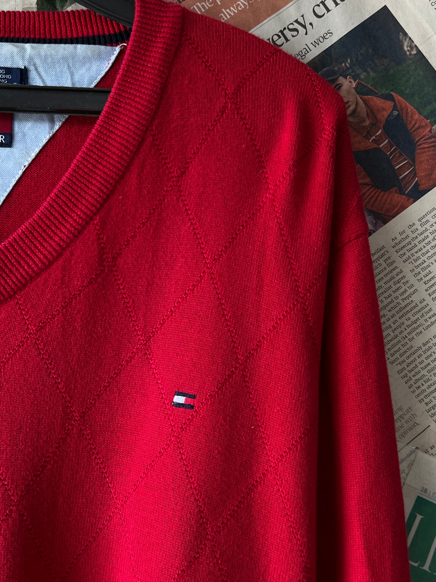 T*mmy H*lfiger® Large | Chest 23 | Red | Sweater | Cotton | 414