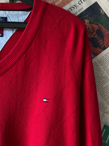 T*mmy H*lfiger® Large | Chest 23 | Red | Sweater | Cotton | 414