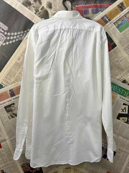 Ralph Lauren® White Textured | Chest 25.5| XL | Shirt | Cotton