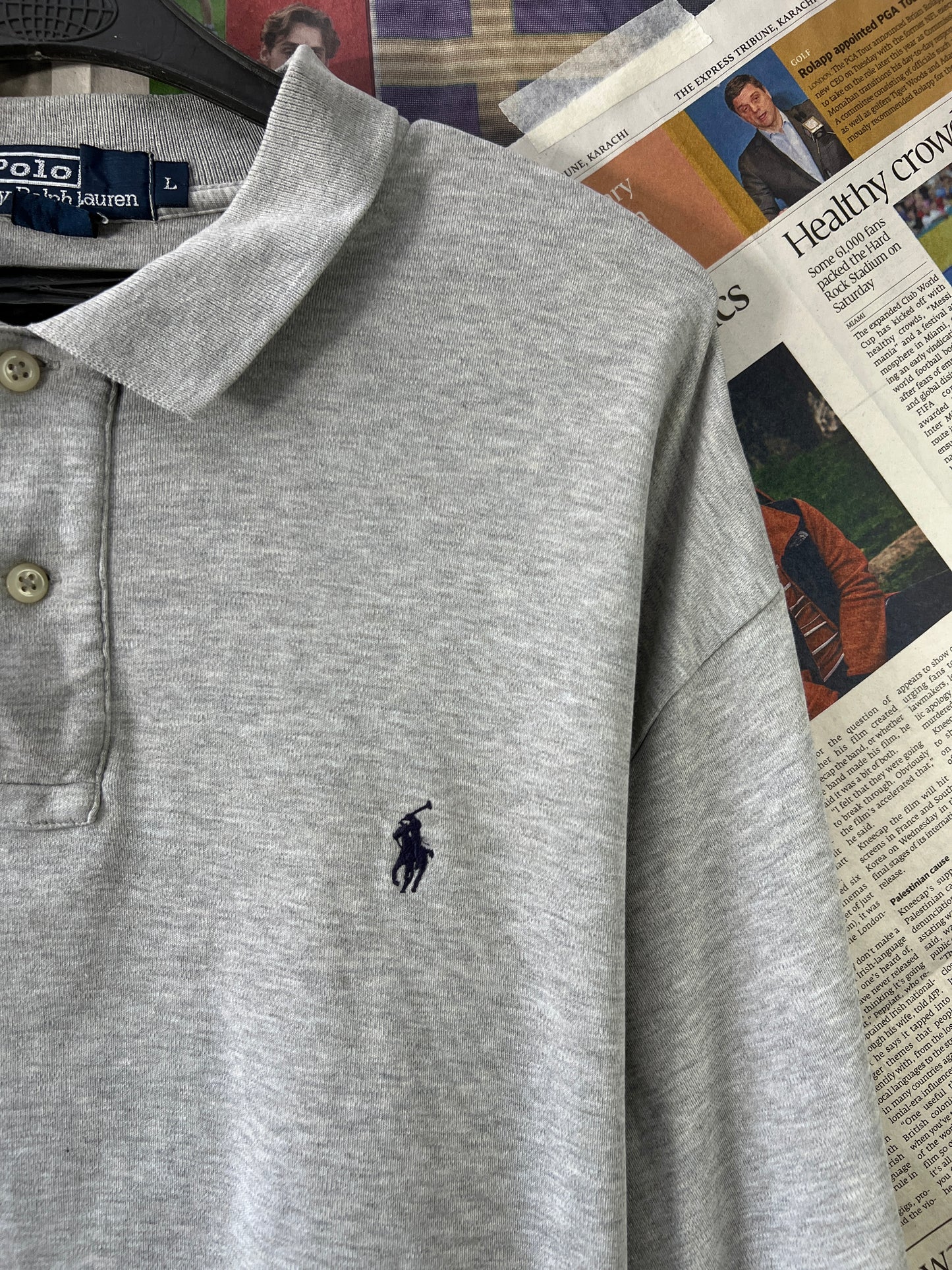 Ralph Lauren® Grey | Chest 24 | Large | Polo | Cotton