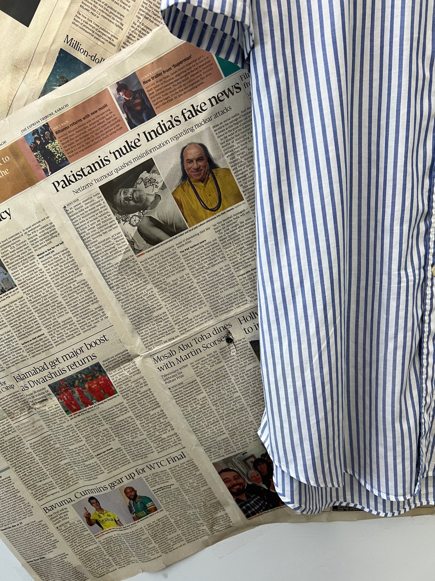 Ralph Lauren® Blue Striped | Chest 26.5 | XXL | Shirt | Cotton