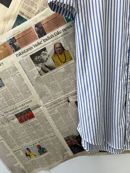 Ralph Lauren® Blue Striped | Chest 26.5 | XXL | Shirt | Cotton