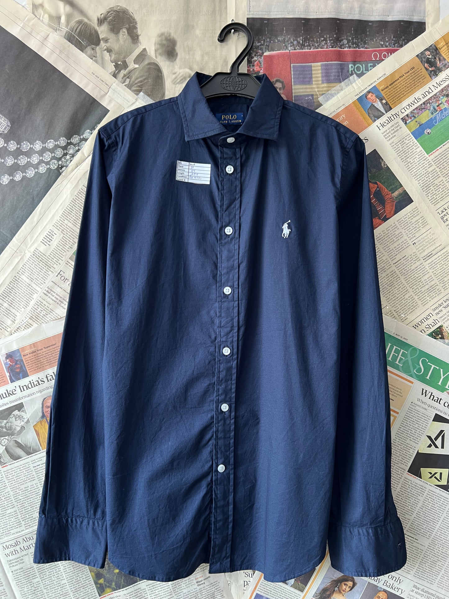 Ralph Lauren® Small | Chest 21 | Navy | Shirt | Cotton | 568