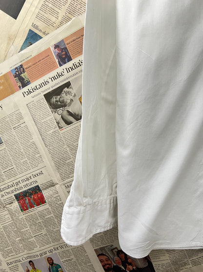 Ralph Lauren® White Textured | Chest 25.5| XL | Shirt | Cotton