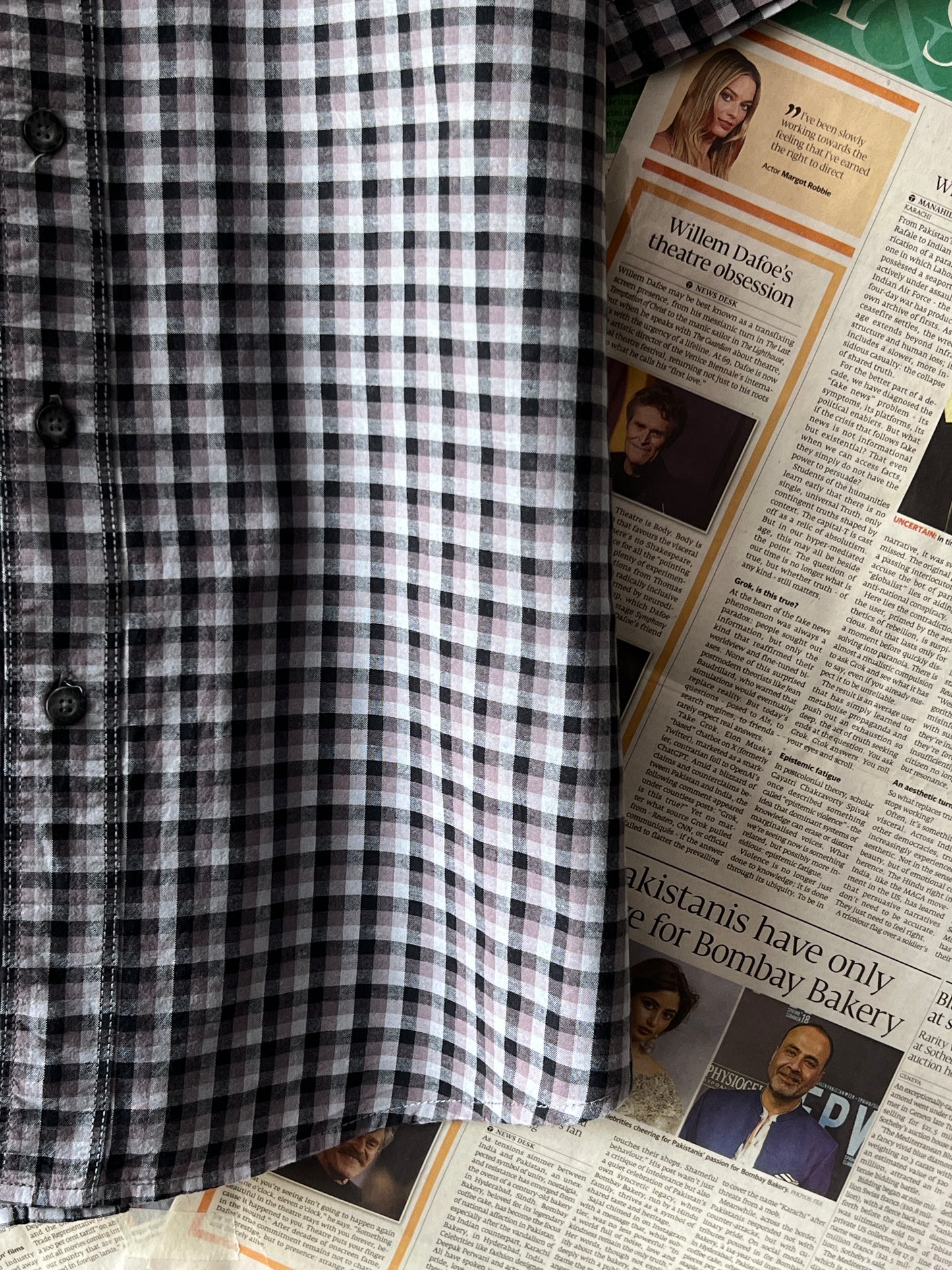 Harley Davidson® Black & Grey check – (Size: Large)