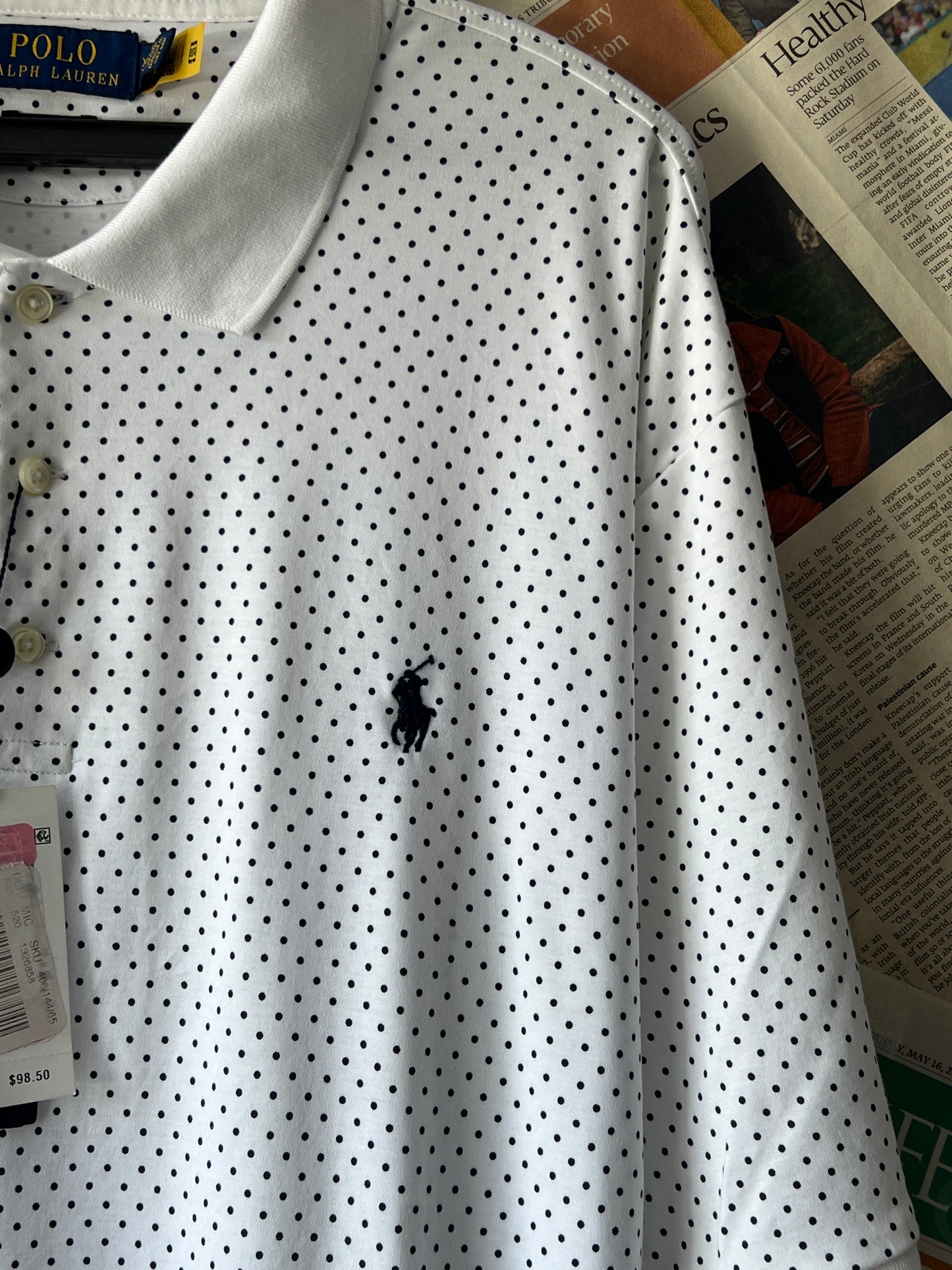 Ralph Lauren® Polka dots | Chest 28 | XXL | Polo | Cotton