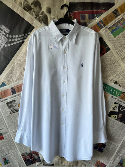 Ralph Lauren® XL | Chest 26 | White Textured | Shirt | Cotton
