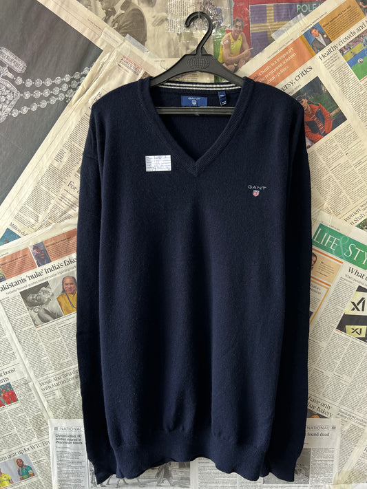 GANT® Large/XL | Chest 24.5 | Navy Blue | Sweater | Wool | 557