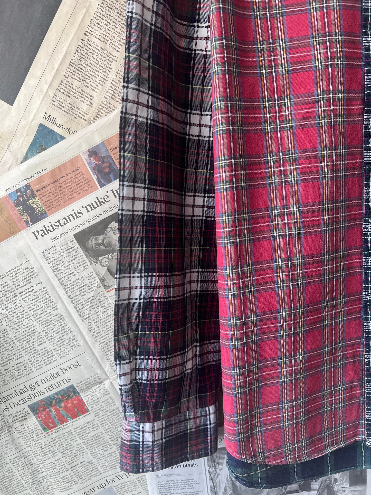 Ralph Lauren® XL | Chest 25.5 | Checked Patchwork | Shirt | Cotton