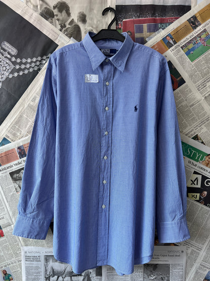 Ralph Lauren® XL | Chest 26 | Blue Pin Check | Shirt | Cotton
