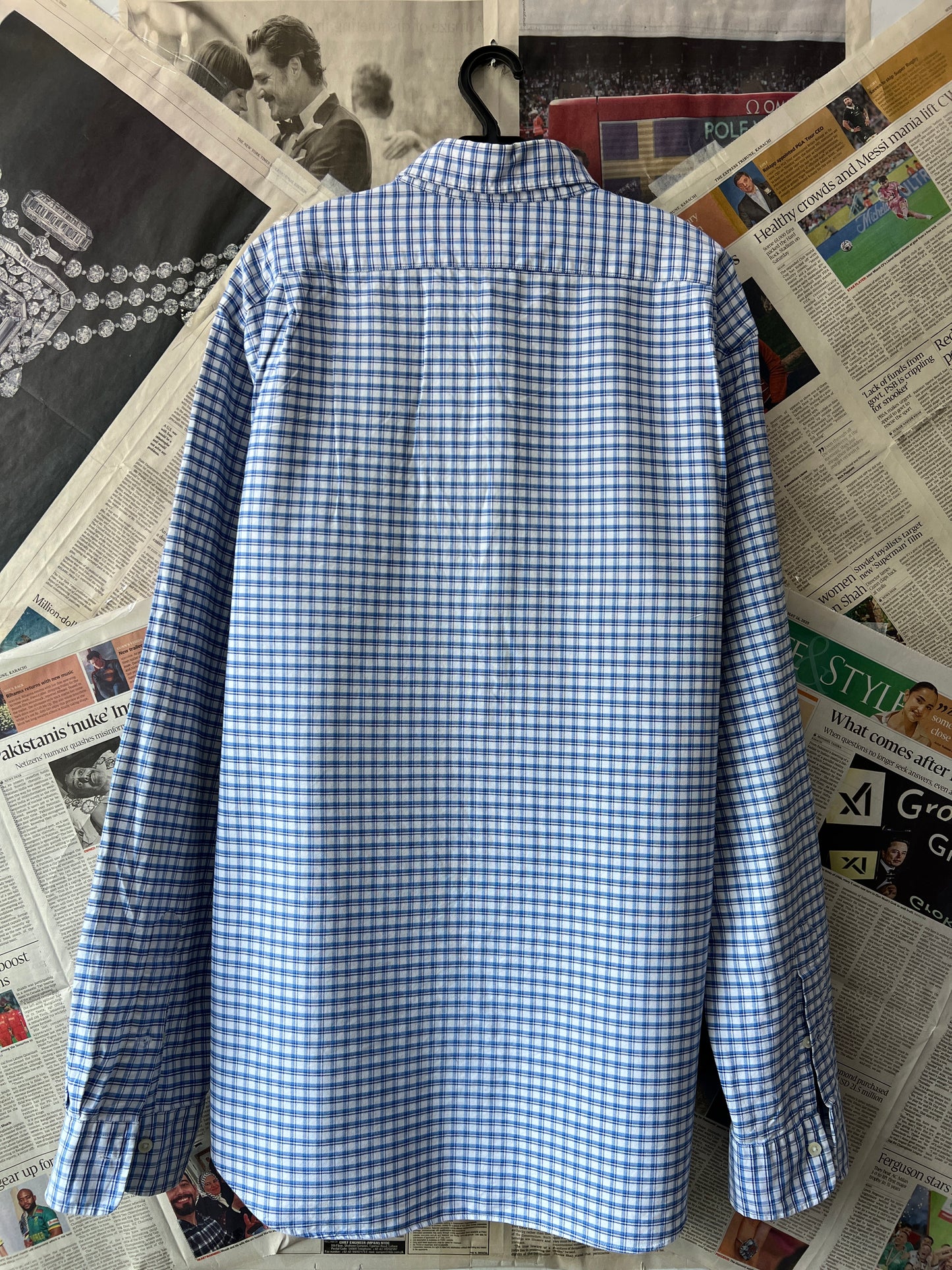 Ralph Lauren® Blue Check | Chest: 27 | XXL | Shirt | Cotton
