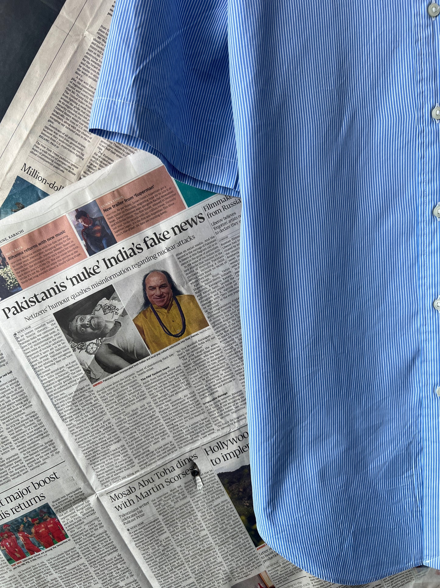 Ralph Lauren® Blue Pin Check | Chest 23.5 |L | Shirt | Cotton