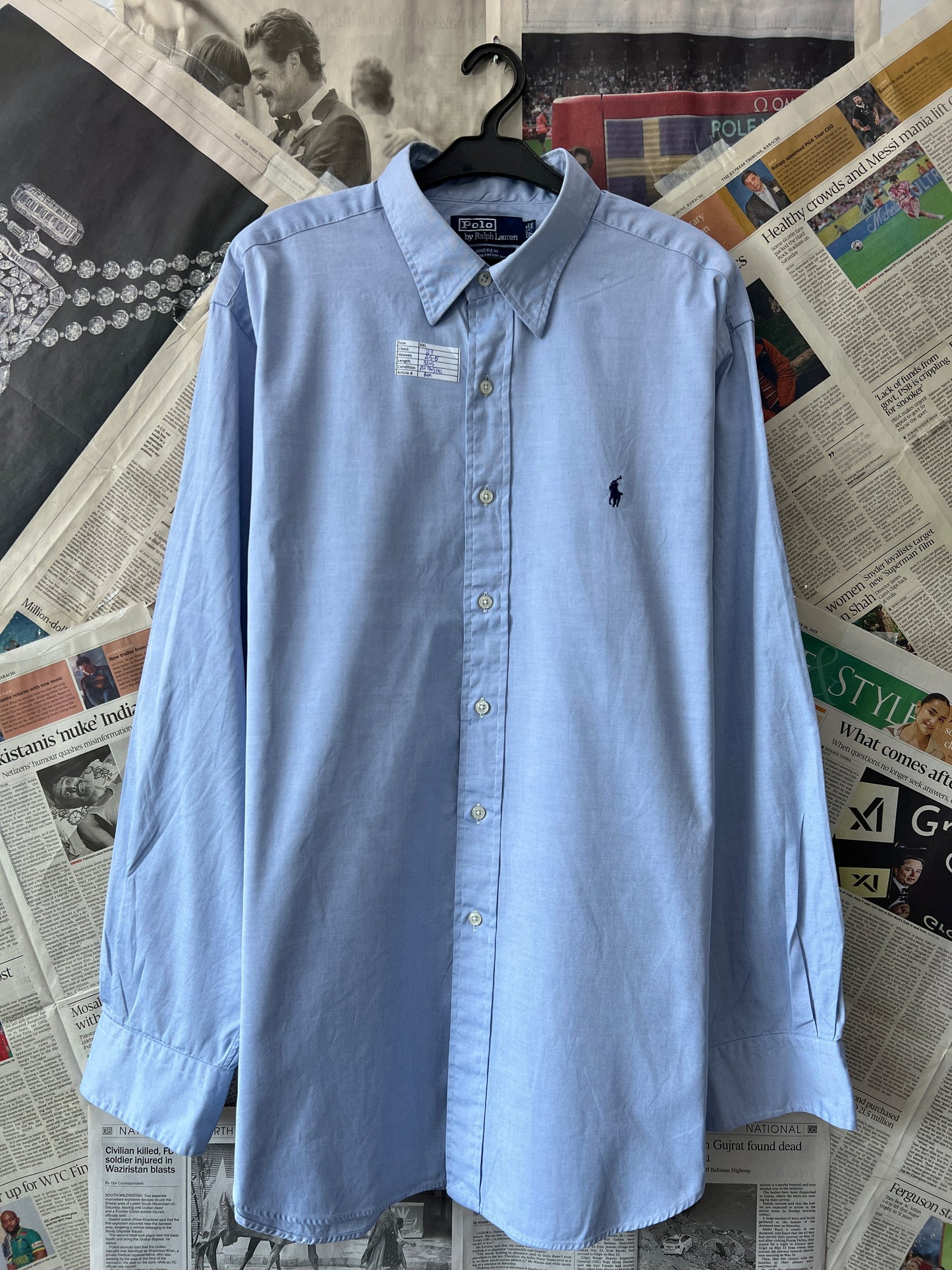 Ralph Lauren® XXL | Chest 27 | Blue | Shirt | Cotton