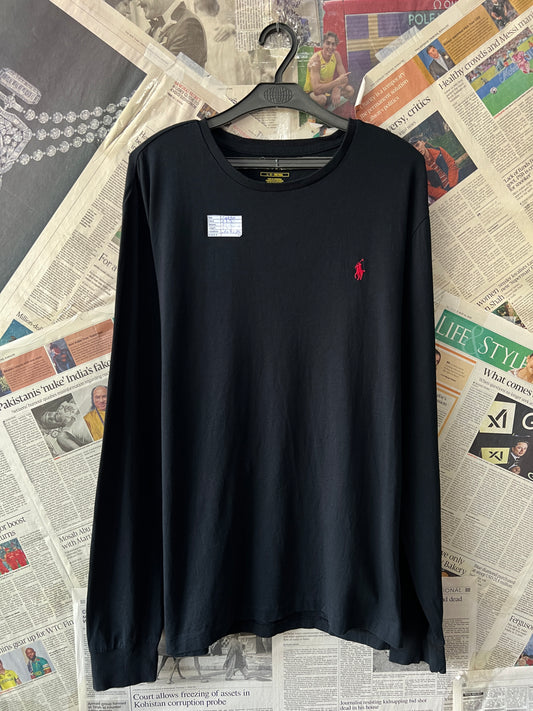 Ralph Lauren® Large | Chest 23.5 | Black | Light Sweat Shirt | Cotton | 726