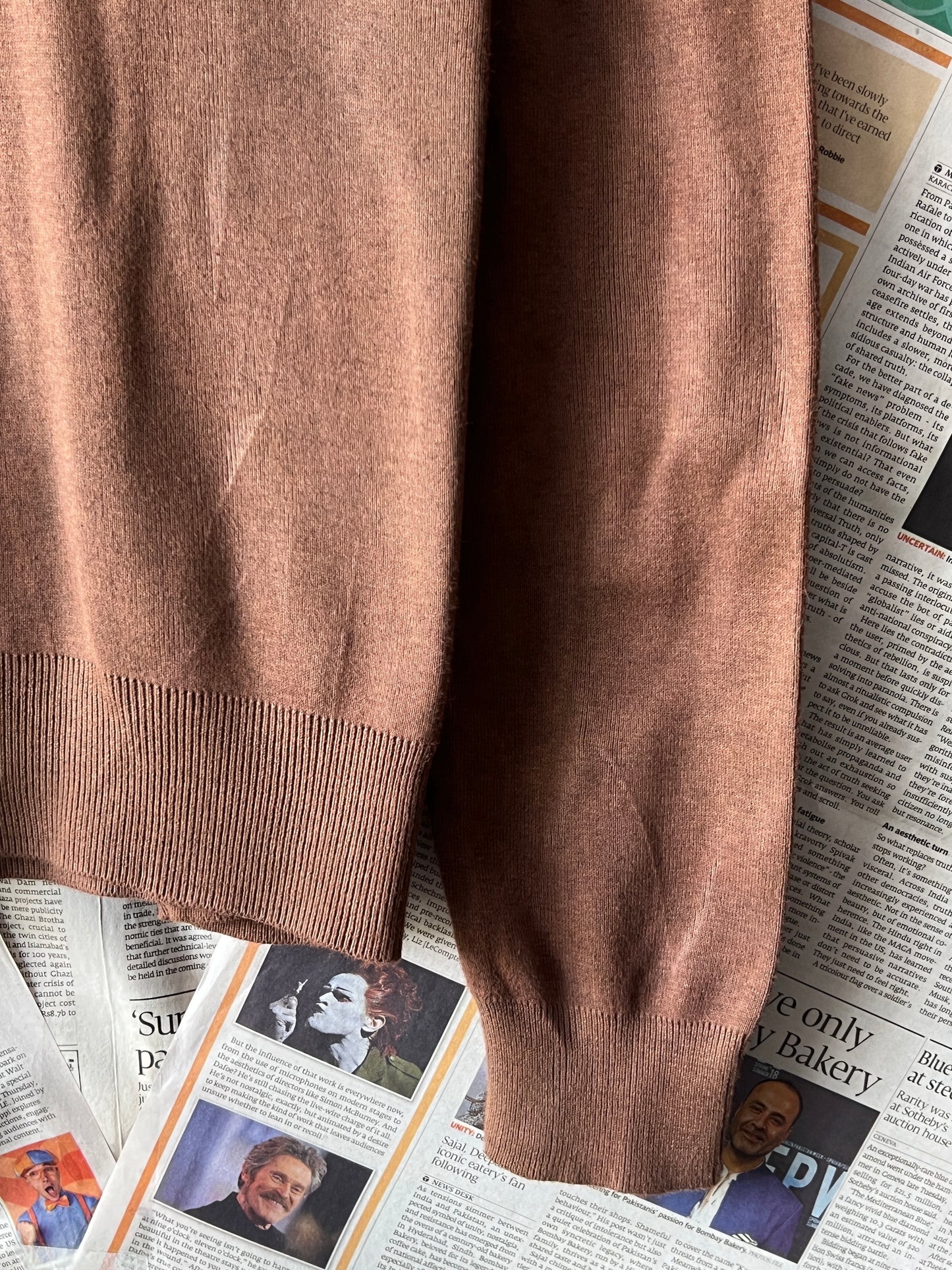 Ralph Lauren® Brown | Chest 23 | Large | V-Neck Sweater | Pima Cotton