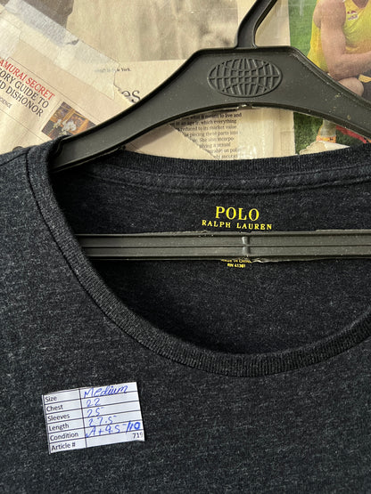 Ralph Lauren® Medium | Chest 22 | Charcoal | Light Sweat Shirt | Cotton | 719