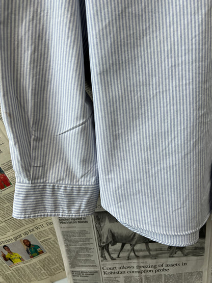 Ralph Lauren® XL | Chest 26 | Grey Striped Oxford | Shirt | Cotton