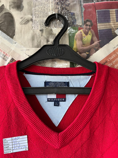 T*mmy H*lfiger® Large | Chest 23 | Red | Sweater | Cotton | 414
