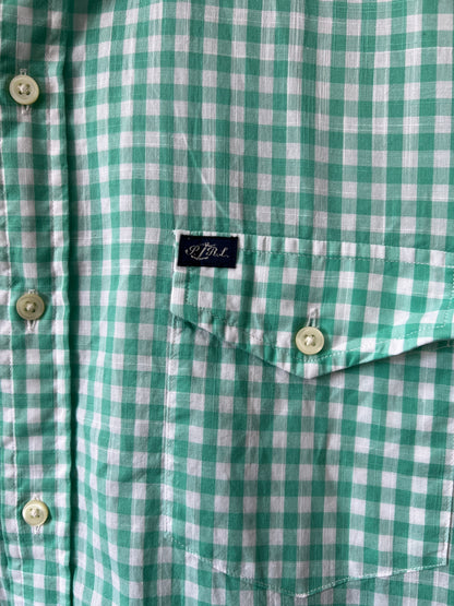 Ralph Lauren® XL/L | Chest 24.5 | Cyan-check | Shirt | Cotton