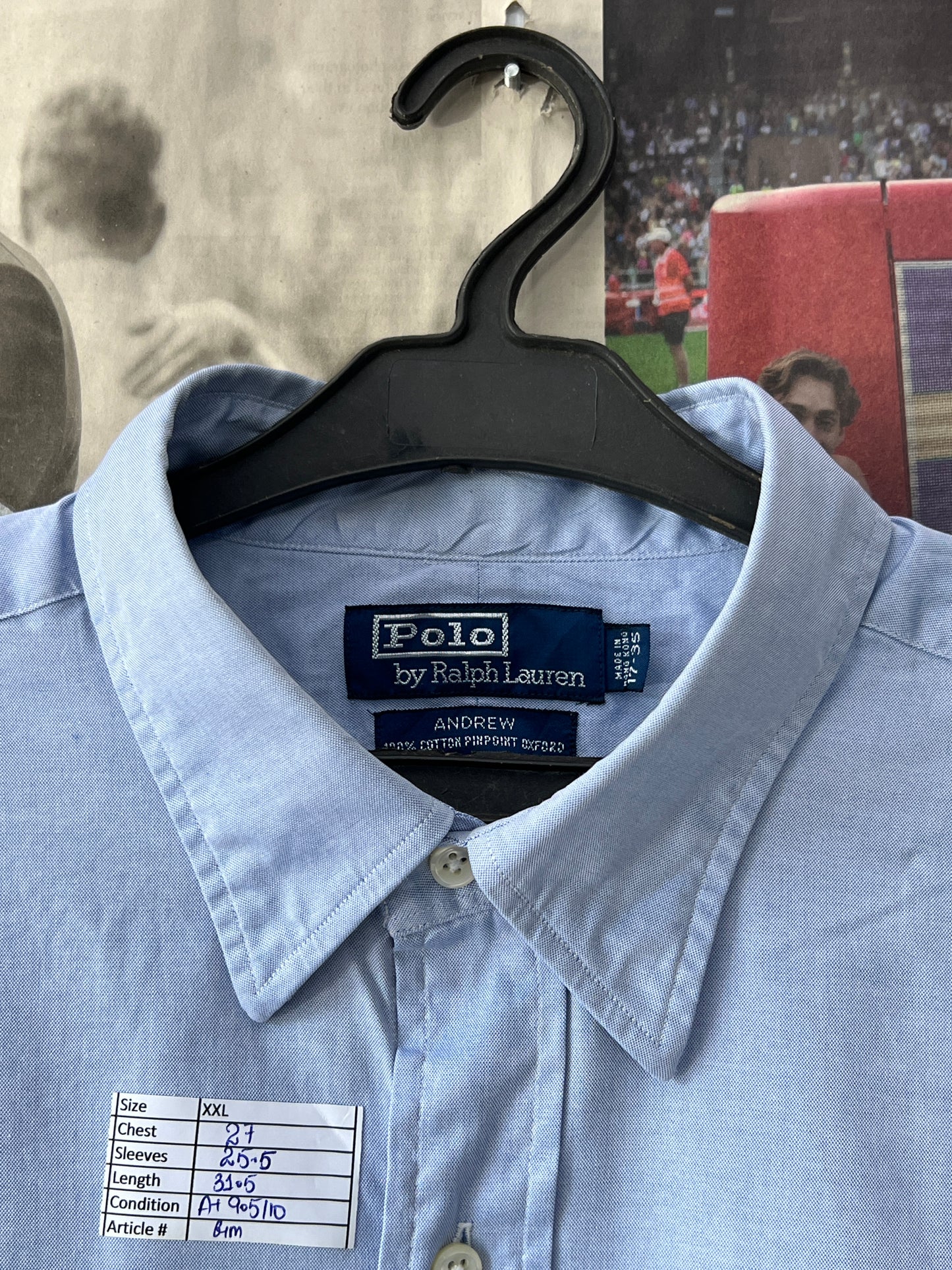 Ralph Lauren® XXL | Chest 27 | Blue | Shirt | Cotton