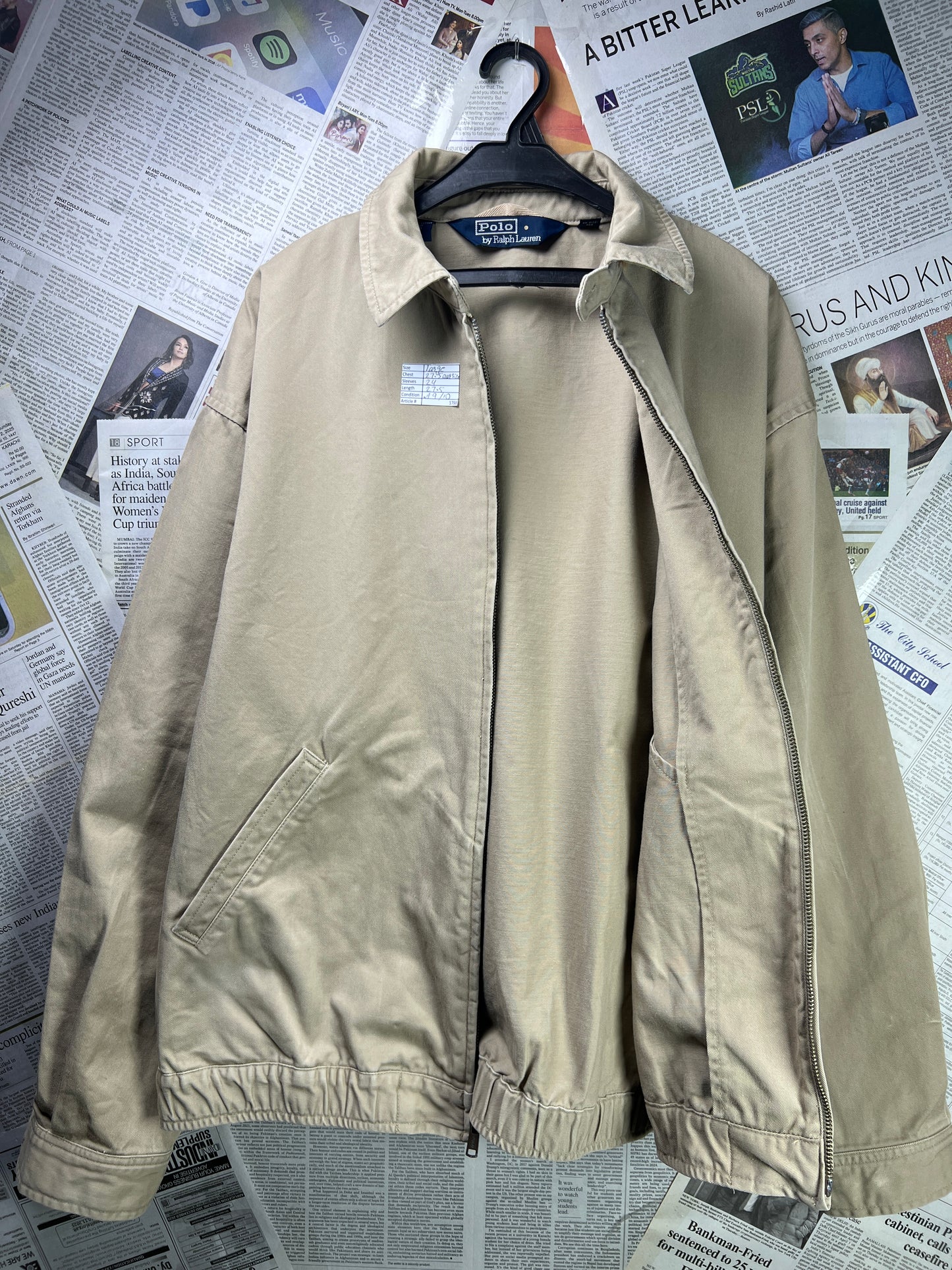 Ralph Lauren® Large | Chest 27.5 Oversize | Beige Brown | Jacket | Cotton | 1788