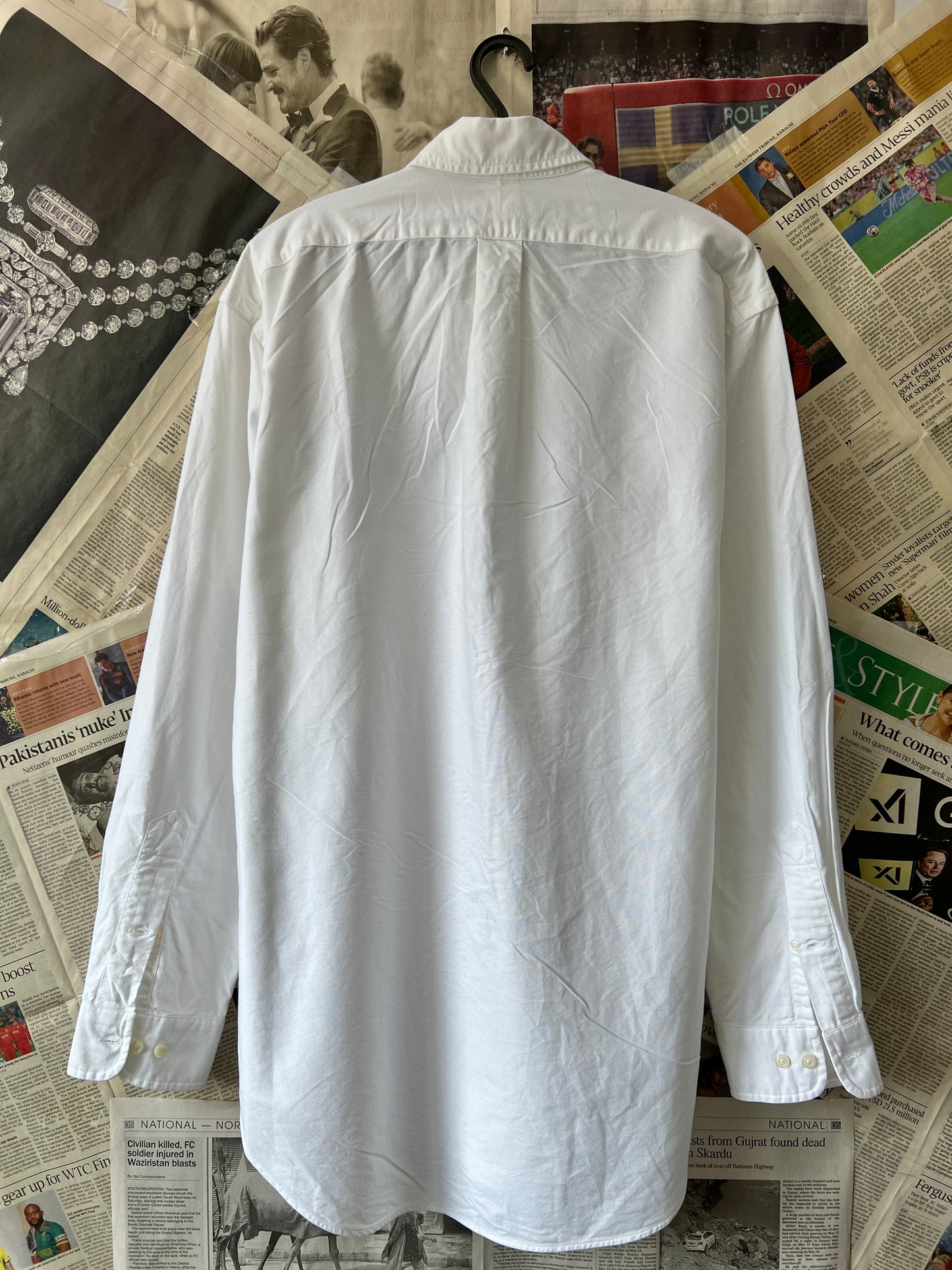 Ralph Lauren® XL | Chest 25.5 | White Oxford | Shirt | Cotton