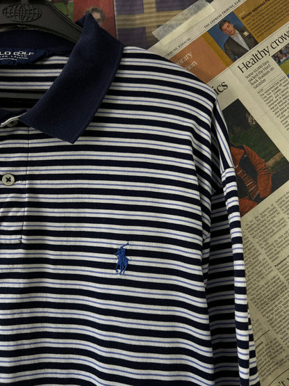 Ralph Lauren® Blue Striped | Chest 26 | XL | Polo | Pima Cotton