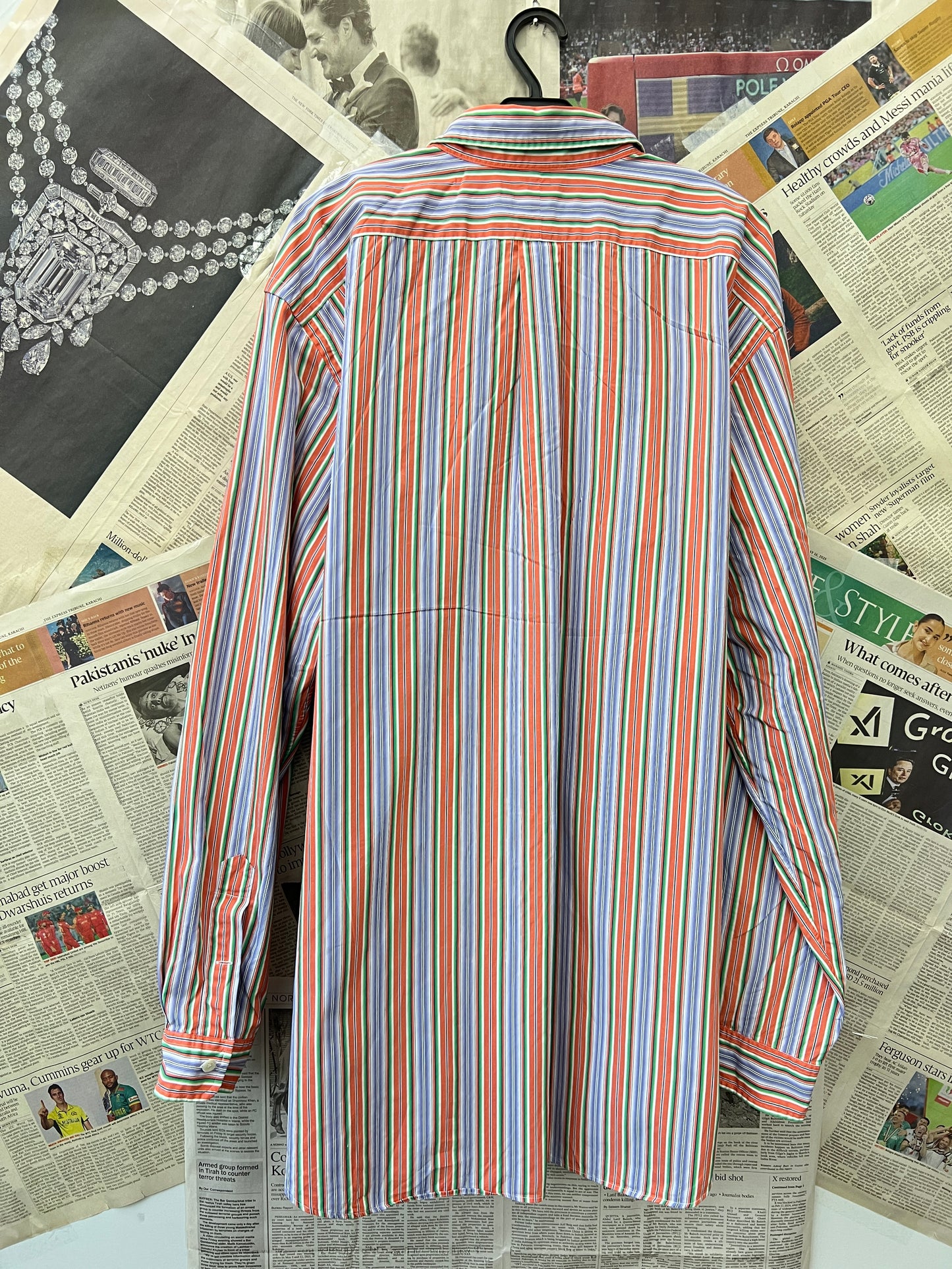 Ralph Lauren® Multi-color striped | Chest 30 | XXXL | Shirt | Cotton