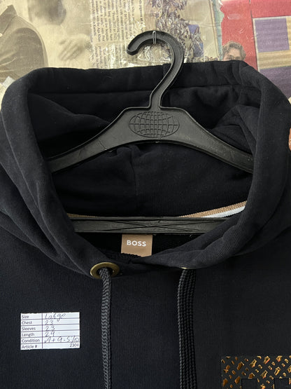BOSS® Large | Chest 23 | Black | Hoodie | Cotton-Elastane | 2304